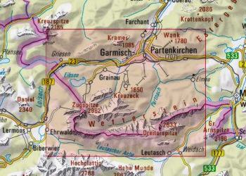 Blattschnitt Alpenvereinskarte BY 8